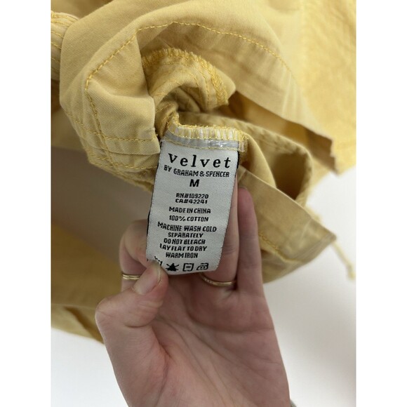 Cargo Jacket Women's Medium Yellow Cotton Utility Hood Outdoor Field Hiking - Picture 4 of 4